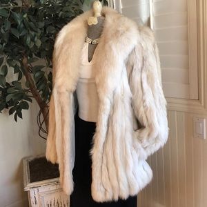 Finnish Blue Fox Vintage Fur Coat